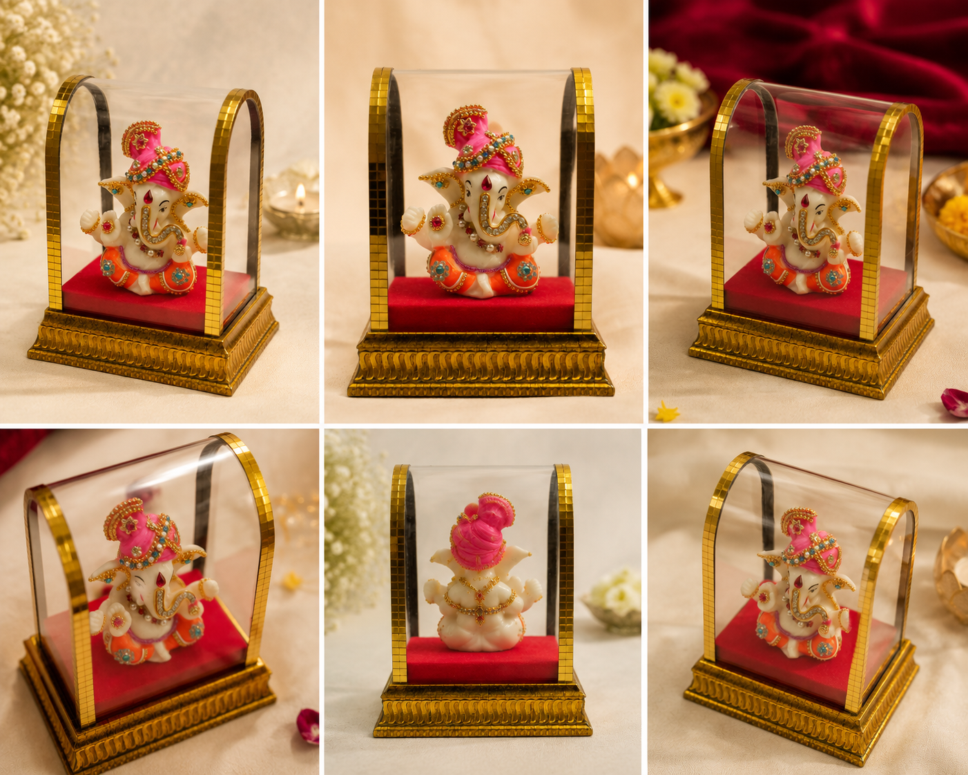 Premium Lord Ganesha Idol with Acrylic Display Case