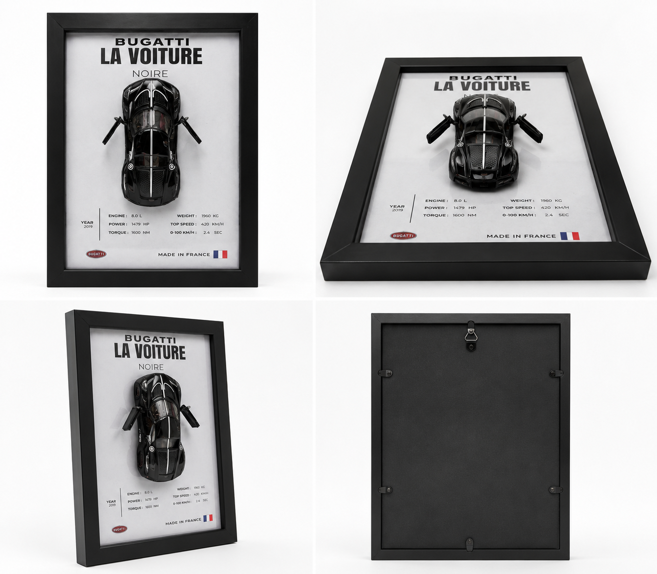Bugatti La Voiture Noire 3D Shadow Box Frame