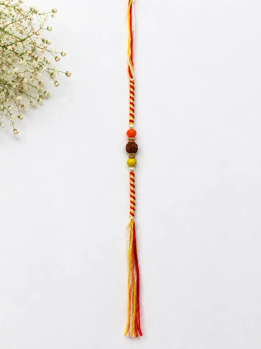 Pastel Rudraksha Rakhi
