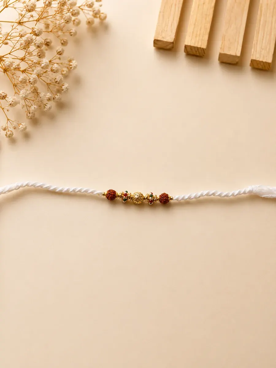 Divine Rudraksha White Rakhi