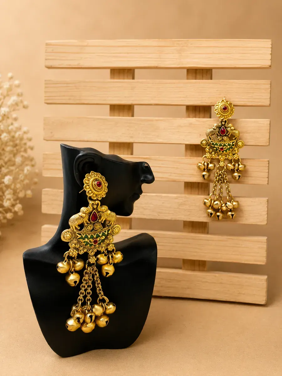 Royal Kashmiri Bell Jhumka Earrings