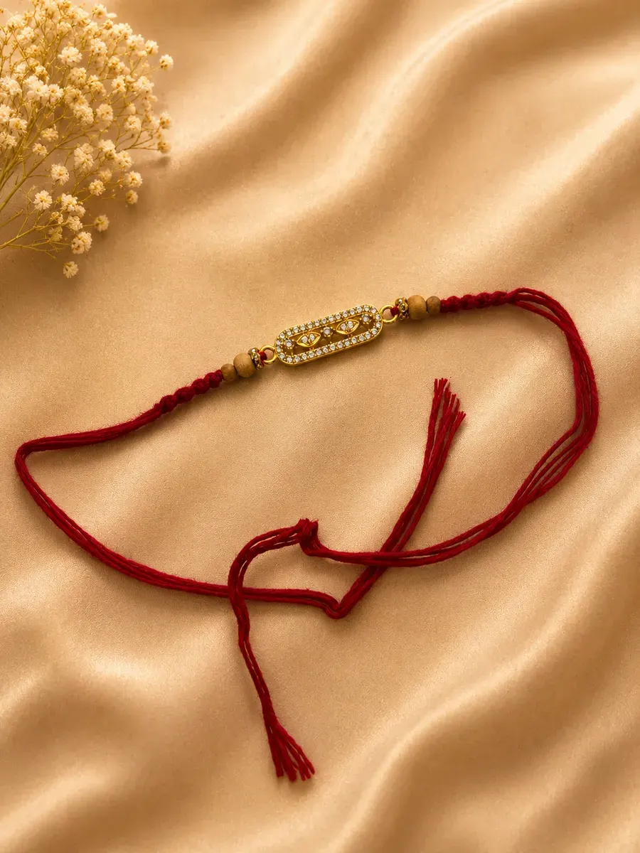 Twin Leaf AD Pendant Rakhi
