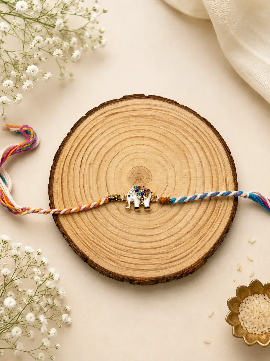 Elephant Charm Designer Rakhi