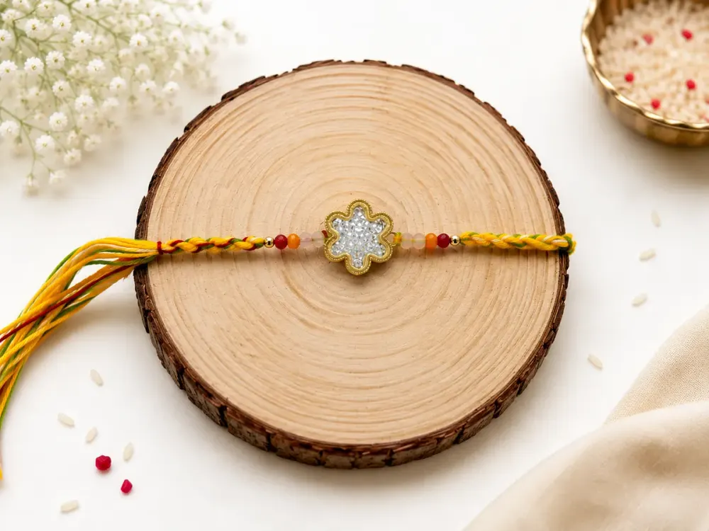 Flower Stone Designer Rakhi
