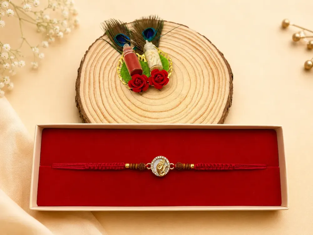 Ganesh AD Pendant Rakhi