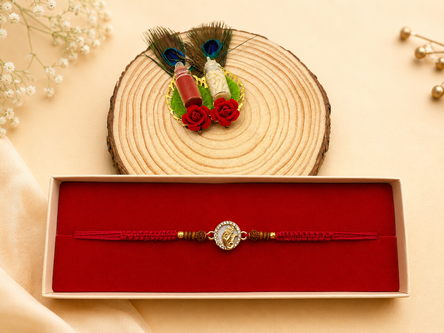 Ganesh AD Pendant Rakhi