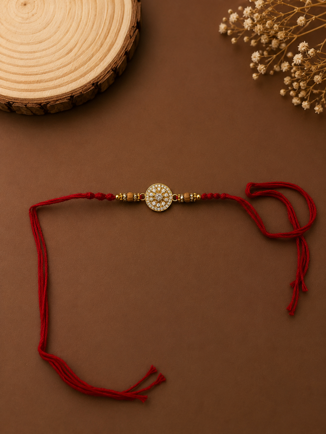Round Floral AD Rakhi